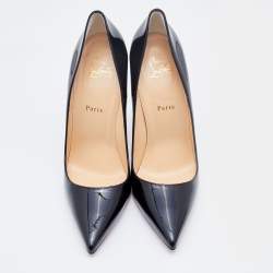 Pre Owned Christian Louboutin Black Patent Leather So Kate Pumps Size 41.5
