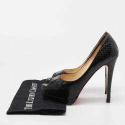 Christian Louboutin Black Python Altadama Pumps Size 36.5