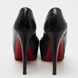 Christian Louboutin Black Python Altadama Pumps Size 36.5