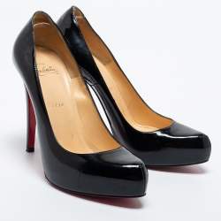 Christian Louboutin Black Patent Rolando Pumps Size 38.5