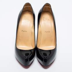 Christian Louboutin Black Patent Rolando Pumps Size 38.5