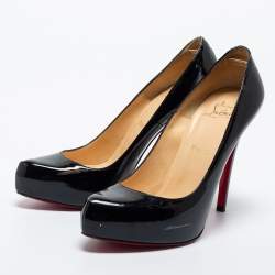 Christian Louboutin Black Patent Rolando Pumps Size 38.5