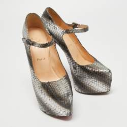 Christian Louboutin Two Tone Python Lady Daf Pumps Size 39.5