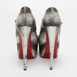 Christian Louboutin Two Tone Python Lady Daf Pumps Size 39.5