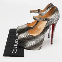 Christian Louboutin Two Tone Python Lady Daf Pumps Size 39.5