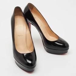 مملوكة مسبقًا Christian Louboutin Black Patent Leather Bianca Pumps Size 41