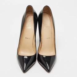 Pre Owned Christian Louboutin Black Patent Leather Pigalle Pumps Size 40.5