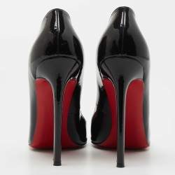 Pre Owned Christian Louboutin Black Patent Leather Pigalle Pumps Size 40.5