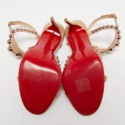 Christian Louboutin Beige Leather Galeria Sandals Size 37
