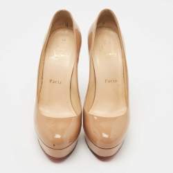 Christian Louboutin Beige Patent Leather Bianca Pumps Size 37