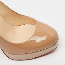 Christian Louboutin Beige Patent Leather Bianca Pumps Size 37