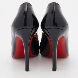 Pre Owned Christian Louboutin Black Patent Leather Pigalle Pumps Size 36