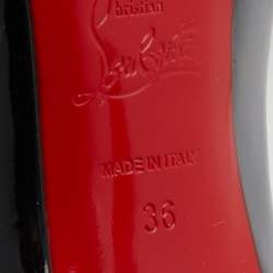 Pre Owned Christian Louboutin Black Patent Leather Pigalle Pumps Size 36