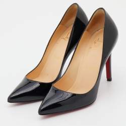 Pre Owned Christian Louboutin Black Patent Leather Pigalle Pumps Size 36