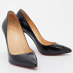 Pre Owned Christian Louboutin Black Patent Leather Pigalle Pumps Size 36