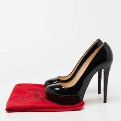 Pre Owned Christian Louboutin Black Patent Leather Bianca Pumps Size 39