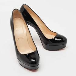 Pre Owned Christian Louboutin Black Patent Leather Bianca Pumps Size 39