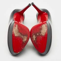 Pre Owned Christian Louboutin Black Patent Leather Bianca Pumps Size 39