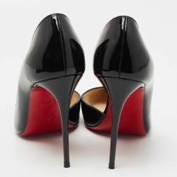 مملوكة مسبقًا Christian Louboutin Black Patent Leather Iriza Pumps Size 38