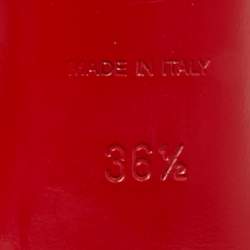 Pre Owned Christian Louboutin Black Patent Leather Simple Pumps Size 36.5