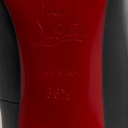 Pre Owned Christian Louboutin Black Leather So Kate Pointed Toe Pumps Size 36.5