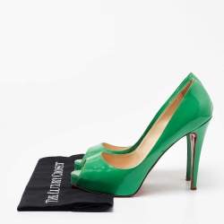Christian Louboutin Green Patent Leather Very Prive Pumps Size 41