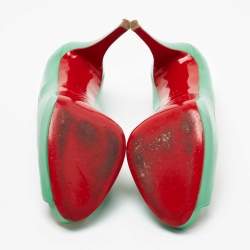 Christian Louboutin Green Patent Leather Very Prive Pumps Size 41
