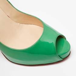 Christian Louboutin Green Patent Leather Very Prive Pumps Size 41