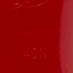 Pre Owned Christian Louboutin Dark Teal Croc Embossed Leather Flo Pumps Size 40.5