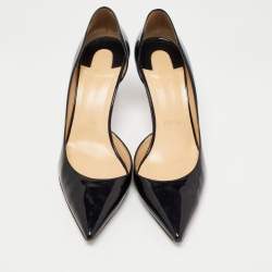 Pre Owned Christian Louboutin Black Patent Leather Iriza Pumps Size 40