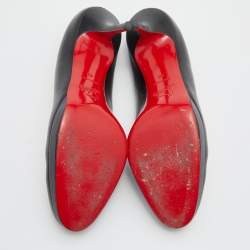 Pre Owned Christian Louboutin Black Leather New Simple Pumps Size 40