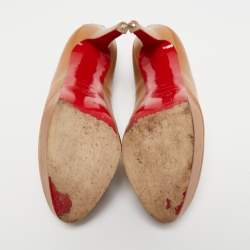 مملوكة مسبقًا Christian Louboutin Brown Leather Bianca Pumps Size 41