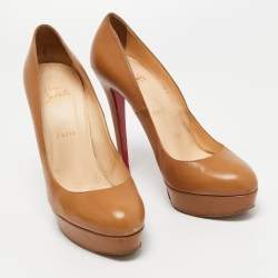 مملوكة مسبقًا Christian Louboutin Brown Leather Bianca Pumps Size 41