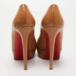 مملوكة مسبقًا Christian Louboutin Brown Leather Bianca Pumps Size 41