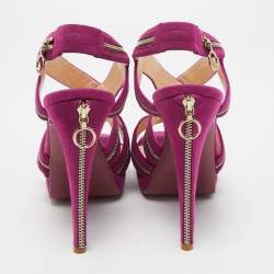 Christian Louboutin Purple Suede Rodita Sandals Size 36