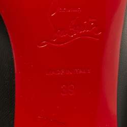 Pre Owned Christian Louboutin Black Leather Donna Spike Pumps Size 39