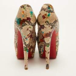 Christian Louboutin Multicolor Python Carnival Highness Pumps Size 37