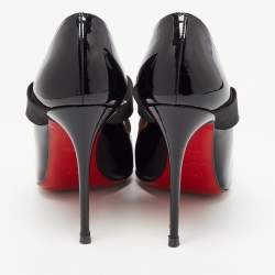 Pre Owned Christian Louboutin Black Patent Leather Sharpstagram Pumps Size 36