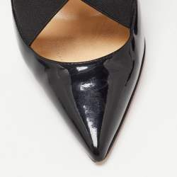 Pre Owned Christian Louboutin Black Patent Leather Sharpstagram Pumps Size 36