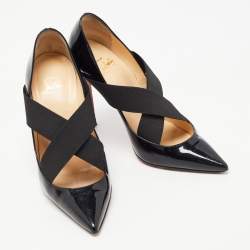Pre Owned Christian Louboutin Black Patent Leather Sharpstagram Pumps Size 36