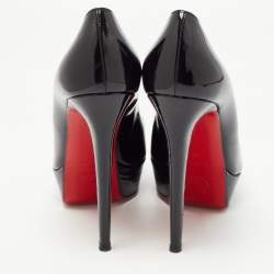Pre Owned Christian Louboutin Black Patent Leather Bianca Pumps Size 38