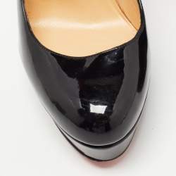 Pre Owned Christian Louboutin Black Patent Leather Bianca Pumps Size 38