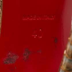 Pre Owned Christian Louboutin Gold Python Leather So Kate  Pumps Size 40