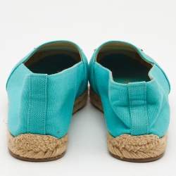 Christian Louboutin Blue Canvas Gala Espadrille Size 38