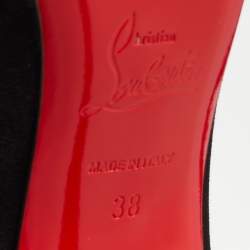 Pre Owned Christian Louboutin Black Suede Pigalle Pumps Size 38