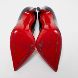 Pre Owned Christian Louboutin Black Patent Pigalle Pumps Size 38