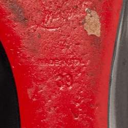 Christian Louboutin Black Leather RonRon Zeppa Pumps Size 39