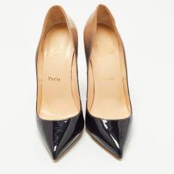 Christian Louboutin Beige/Black Patent Leather Ombre So Kate Pumps Size 38