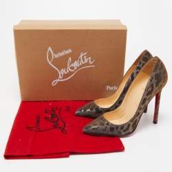 مملوكة مسبقًا Christian Louboutin Gold/Silver Iridescent Lurex Fabric  Pigalle Pumps Size 36.5