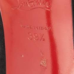 Pre Owned Christian Louboutin Black Suede and Mesh Disorder Ankle Booties Size 39.5